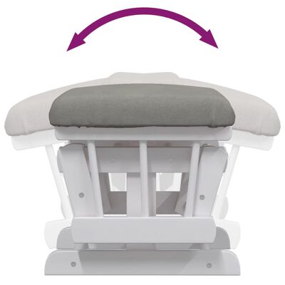vidaXL Stol za dojenje s stolčkom svetlo sivo blago