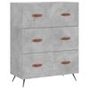 vidaXL Predalnik betonsko siv 69,5x34x90 cm inženirski les