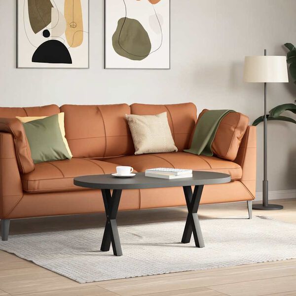 vidaXL Noge za klubsko mizico v obliki črke X, 2 kosa, črne, 38 x (42-43) cm, jeklo