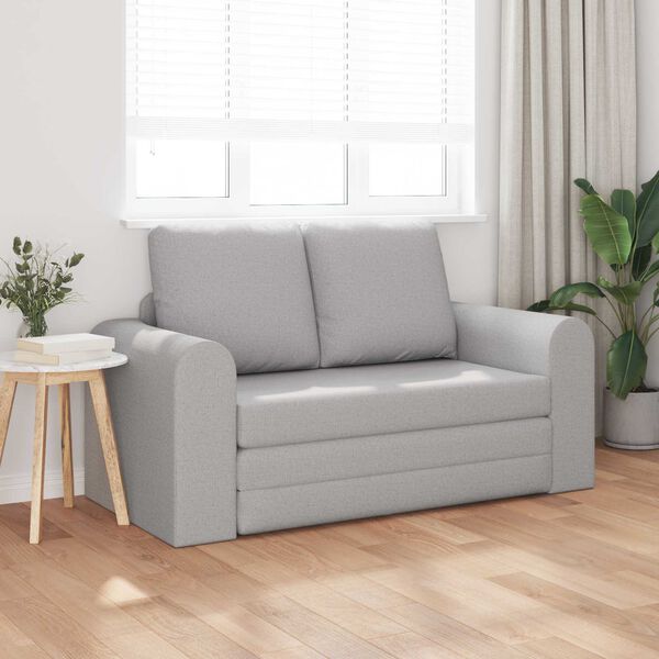 vidaXL Sofa postelja 60cm Oblačno siva blago