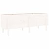 vidaXL Vrtna visoka greda bela 160x50x57 cm trdna borovina