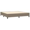 vidaXL Box spring postelja z vzmetnico taupe 200x200 cm blago