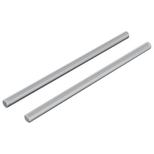 vidaXL Navojne palice 2 kos srebrna M6 x 120 mm Kovina