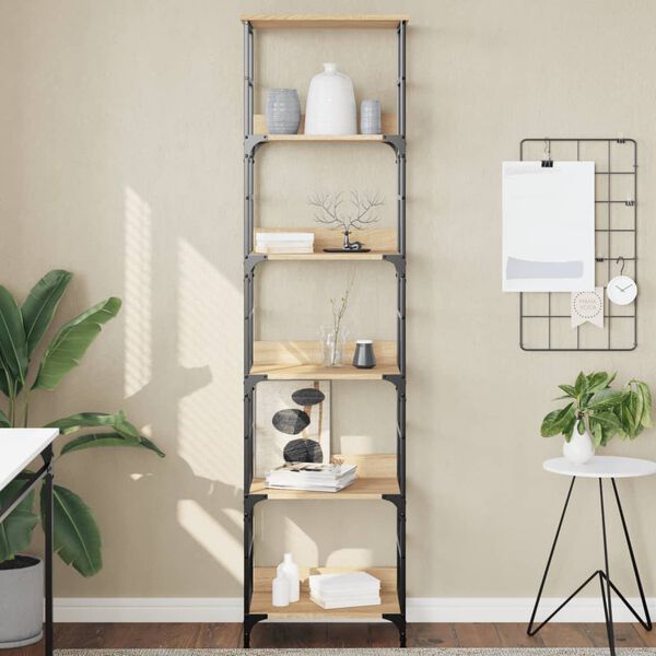 vidaXL Knjižna polica sonoma hrast 50x33x188,5 cm inženirski les