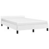 vidaXL Posteljni okvir z vzglavjem brez vzmetnice bel 120x200 cm