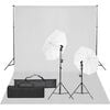 vidaXL Komplet za foto studio z lučmi in ozadjem