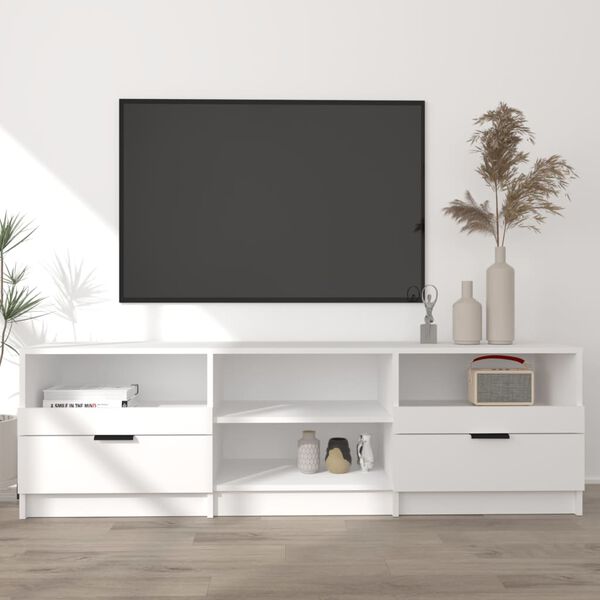 vidaXL TV omarica bela 140x35x40 cm konstruiran les
