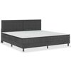 vidaXL Boxspring postelja temno siva iz blaga 200x200 cm