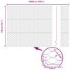 vidaXL Steber ograje. srebrna 100 x 1,4 m (36 mm mreža) Jeklo