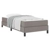 vidaXL Postelja z vzmetnico Taupe 80 x 200 cm blago