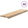 vidaXL Podloge za stopnice 8 kosov 100x30x2 cm trdna hrastovina