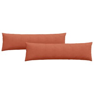 vidaXL Blazine za kavč 2 pcs Rdeče oranžna 145 x 40 cm Žametna tkanina