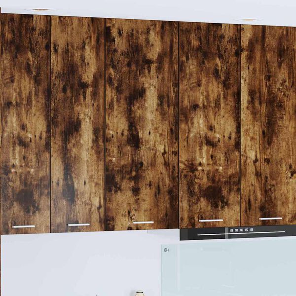 vidaXL Viseča omarica Dimljeni oreh 40 x 31 x 100 cm Konstruiran les