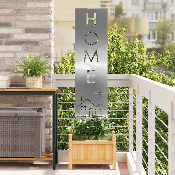 vidaXL Zaslon za zasebnost v vrtu srebrna 32 x 140 cm Nerjaveče jeklo