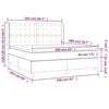 vidaXL Box spring postelja z vzmetnico svetlo siva 160x200 cm žamet