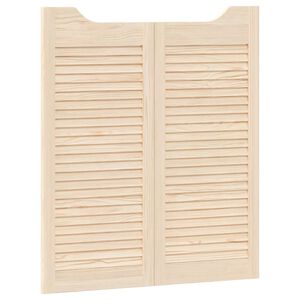vidaXL Vrata na hod 2 kos 90 x 40 cm Trdna borovina Naravna