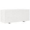 vidaXL Vrtno cvetlično korito belo 110x40x49,5 cm trdna borovina