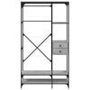 vidaXL Garderobna omara s predali siva sonoma 100x40x180 cm inž. les