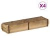 vidaXL Pladenj 4 pcs Rjava 57 x 15 x 9 cm Trdna obnovljena les