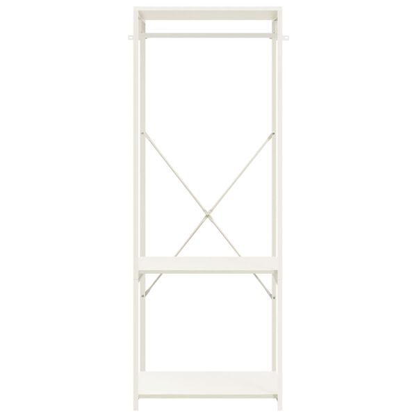 vidaXL Garderobna omara bela 60x40x167 cm kovina in iverna plo&scaron;ča