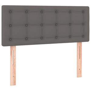 vidaXL Posteljno vzglavje sivo 100x5x78/88 cm umetno usnje