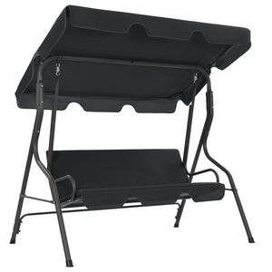 vidaXL Vrtna gugalnica antracitna 170x110x153 cm
