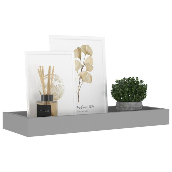 vidaXL Stenske police Loggia 2 kosa sive 40x15x4 cm MDF