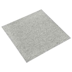 vidaXL Preproga 20 kos Svetlo siva 50 x 50 cm 100% polipropilen
