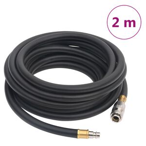vidaXL Hibridna zračna cev črna 0,6" 2 m guma in PVC