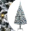 vidaXL Umestno božično drevo Bela 240 cm PVC, jeklo in plastika