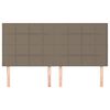vidaXL Vzglavje postelje sivo-rjavo 180x5x118/128 cm blago