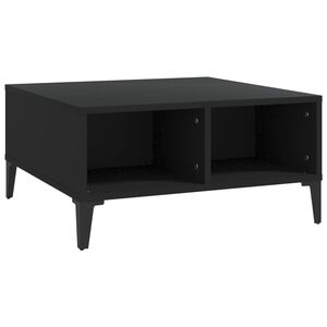 vidaXL Klubska mizica črna 60x60x30 cm iverna plo&scaron;ča