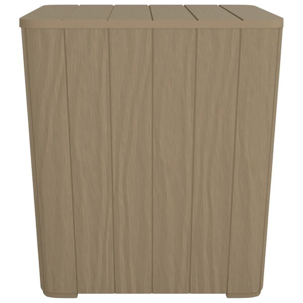 vidaXL Vrtna mizica s snemljivim pokrovom svetlo rjav polipropilen