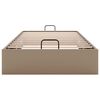 vidaXL Otomanski posteljni okvir brez vzmetnice kapučino 90x200 cm