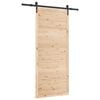 vidaXL Drsna vrata 80 x 208 cm Trdna borovina Naravna