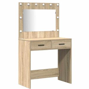 vidaXL Toaletna mizica 2 kos Rjava 78,5 x 41 x 135 cm Inženirski les