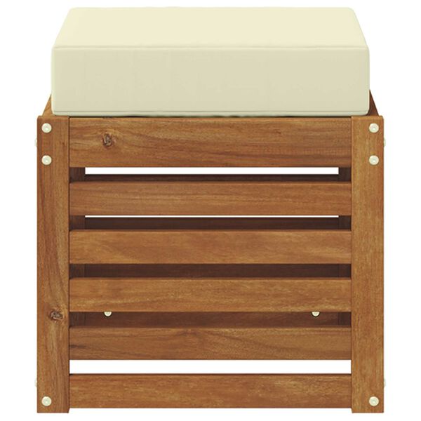 vidaXL Zunanji stolček klop Masiven les akacije Naravna