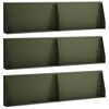 vidaXL Zadrževanje stene 6 kos 80 x 12 x 30 cm Jeklo Olivno zelena