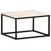 vidaXL Klubska mizica bela 60x60x35 cm kamen z marmorno teksturo