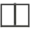 vidaXL Noge za jedilno mizo v obliki črke T, 2 kosa, antracitne, 100x35x(72-73) cm, jeklo