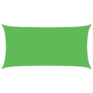 vidaXL Senčno jadro 160 g/m&sup2; pravokotno svetlo zeleno 2x3,5 m HDPE