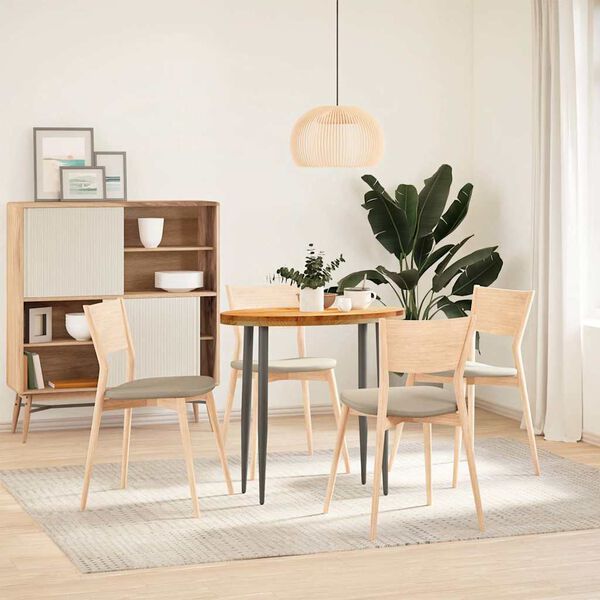 vidaXL Mizna plošča svetlo rjava 80x40x4 cm trdna hrastovina ovalna