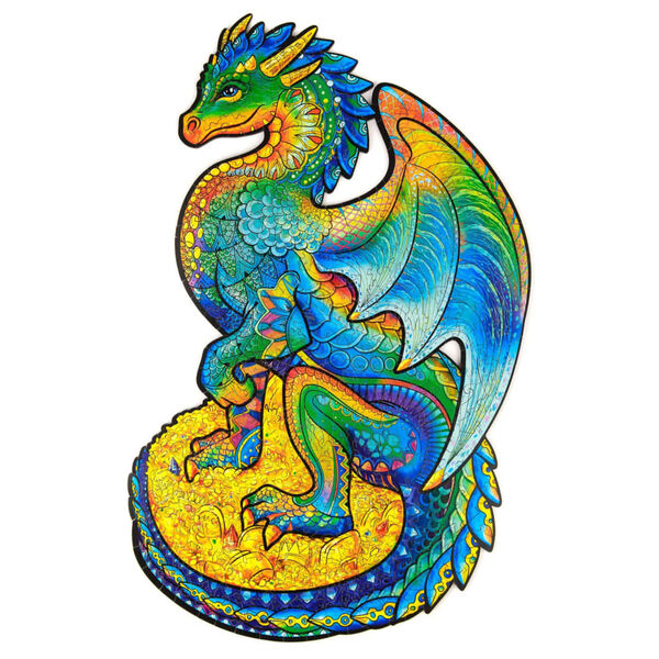 UNIDRAGON Lesena sestavljanka 330-delna Guarding Dragon 27x44 cm