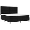 vidaXL LED Box Spring Postelja z vzglavjem Črna 180 x 200 cm blago