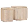 vidaXL Ročno izdelan set stranskih miz 2 pcs Bela 45 x 45 x 45 cm