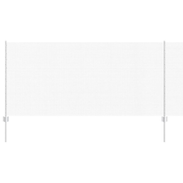 vidaXL Ograja s stebrom srebrna 1 x 50 m Jeklo