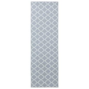 vidaXL Preproga runner ORIZ 1150 gsm Siva in bela