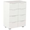 vidaXL Komoda visok sijaj bela 60x35x80 cm inženirski les