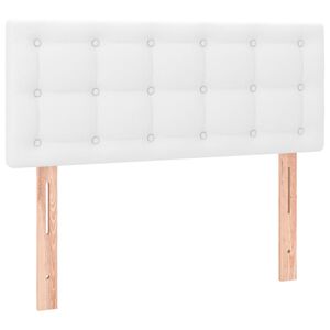 vidaXL Posteljno vzglavje belo 100x5x78/88 cm umetno usnje