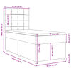 vidaXL Box spring postelja z vzmetnico krem 90x190 cm blago